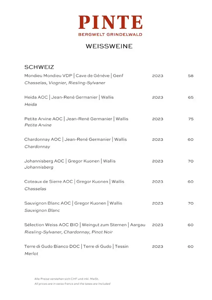 Restaurant Pinte Grindelwald_Grindelwald_menu_image_1