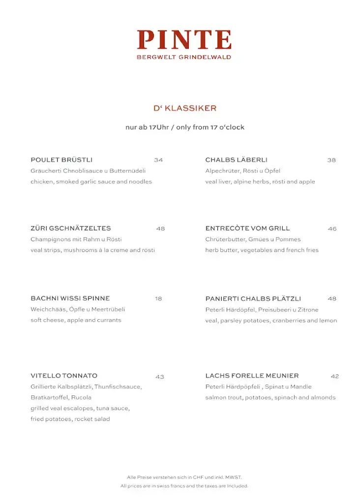 Menu_Restaurant Pinte Grindelwald_Grindelwald_image_3