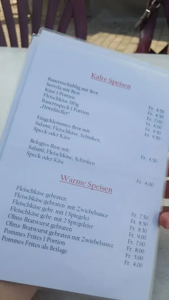 Hörnli restaurant à Herisau