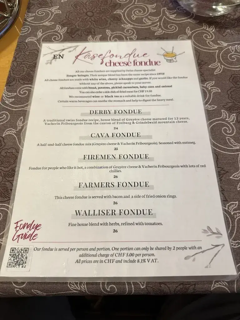 Menü_Restaurant Föhrenstube + Gaststube Grindelwald_Grindelwald_Bild_2