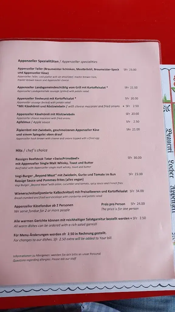 Sonne Appenzell ristorante a Appenzell