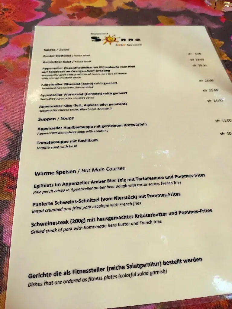 Menu_Sonne Appenzell_Appenzell_image_2