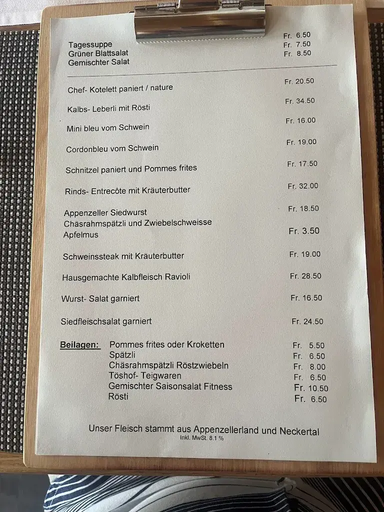 Menü_Restaurant Ochsen Schönengrund_Schönengrund_Bild_2