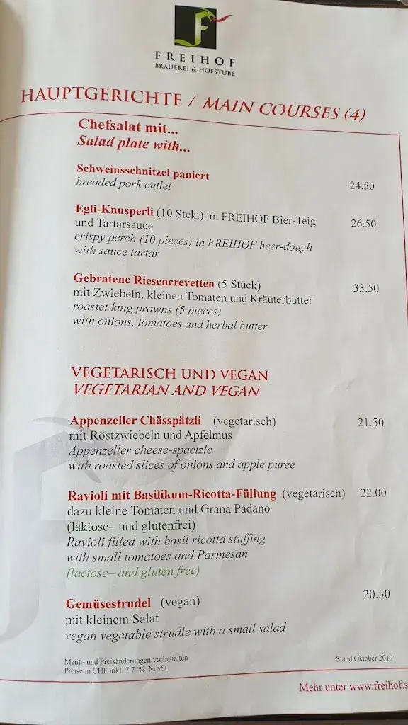 Menu_Freihof AG Brauerei & Hofstube_Gossau_image_2