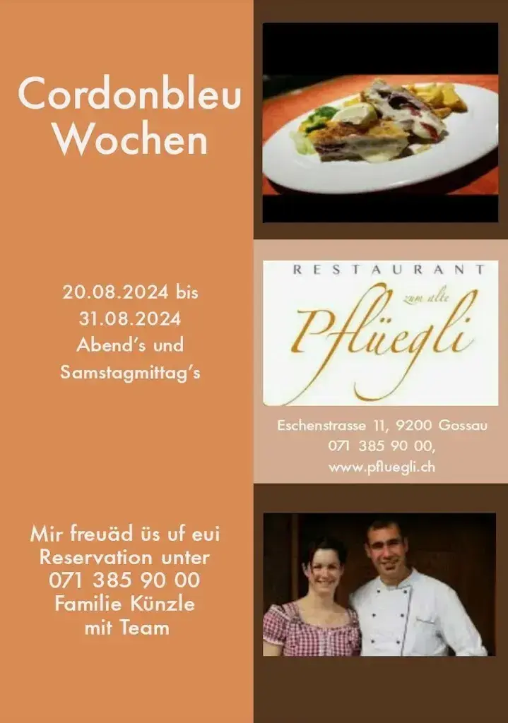 Restaurant zum alte Pflüegli restaurant à Gossau