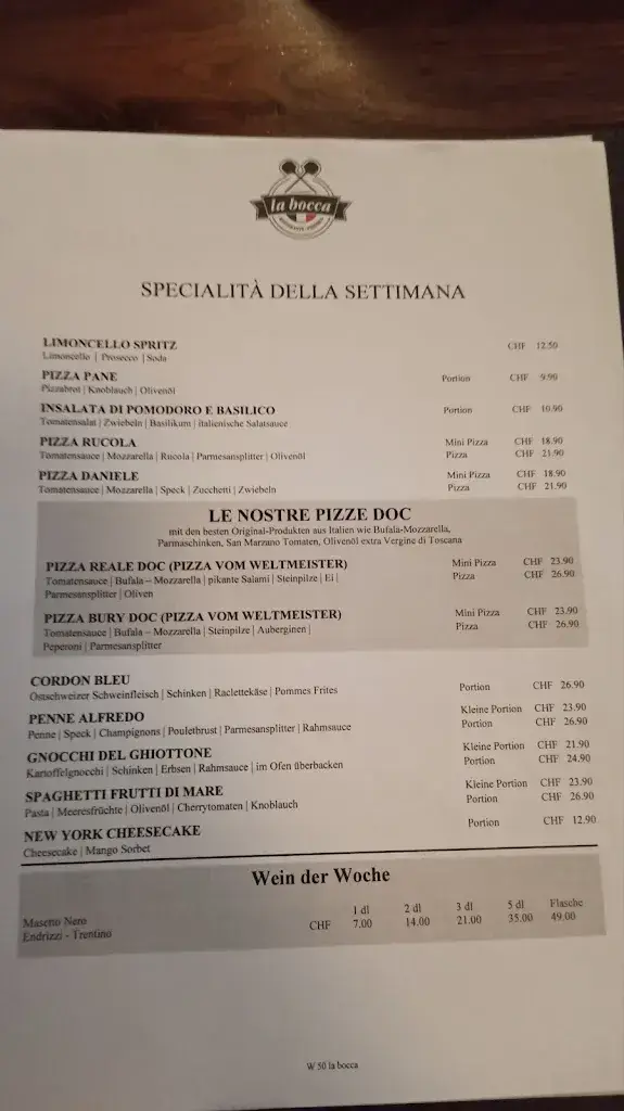 Menu_la bocca City_St. Gallen_image_2