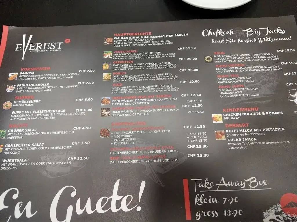 Menu_Everest Restaurant St. Gallen_St. Gallen_image_4