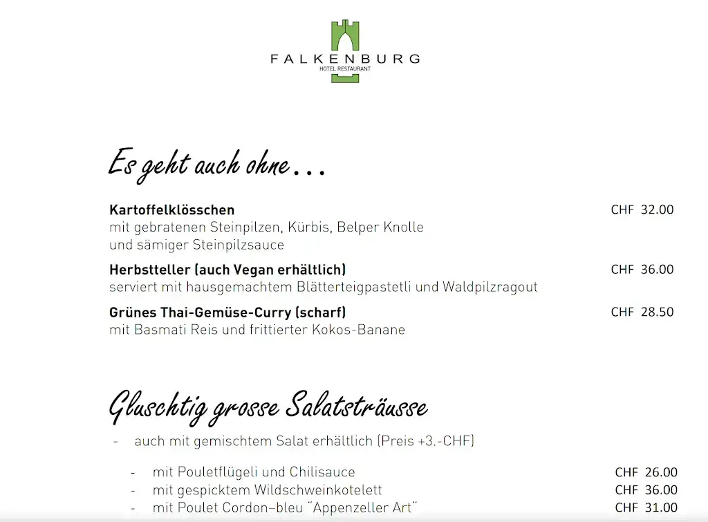 Menu_Falkenburg – Restaurant & Hotel_St. Gallen_immagine_3