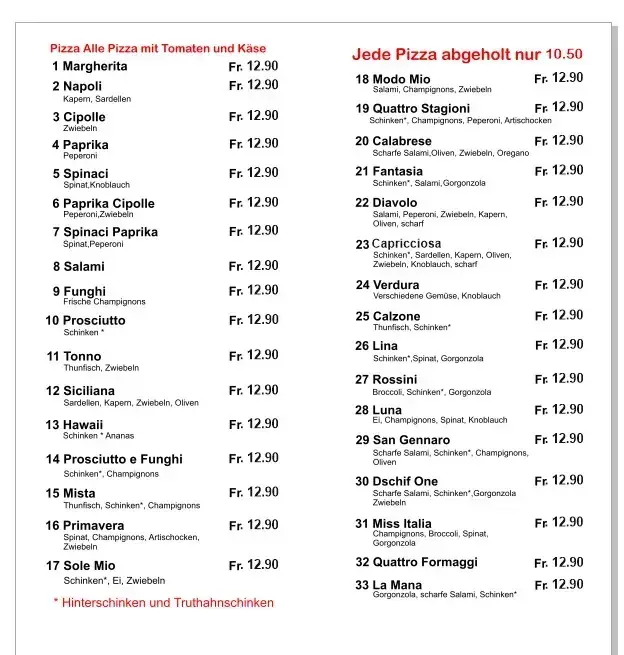 Menü_Pizzeria Piccola LACHEN ST. GALLEN_St. Gallen_Bild_2