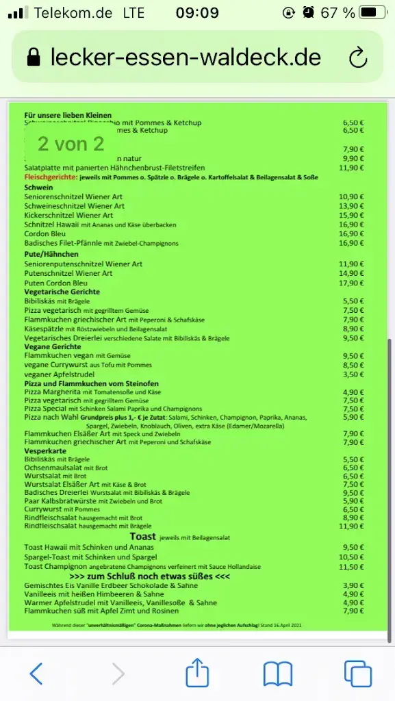 Menu_Pizzeria Reute_Germany_imagen_4