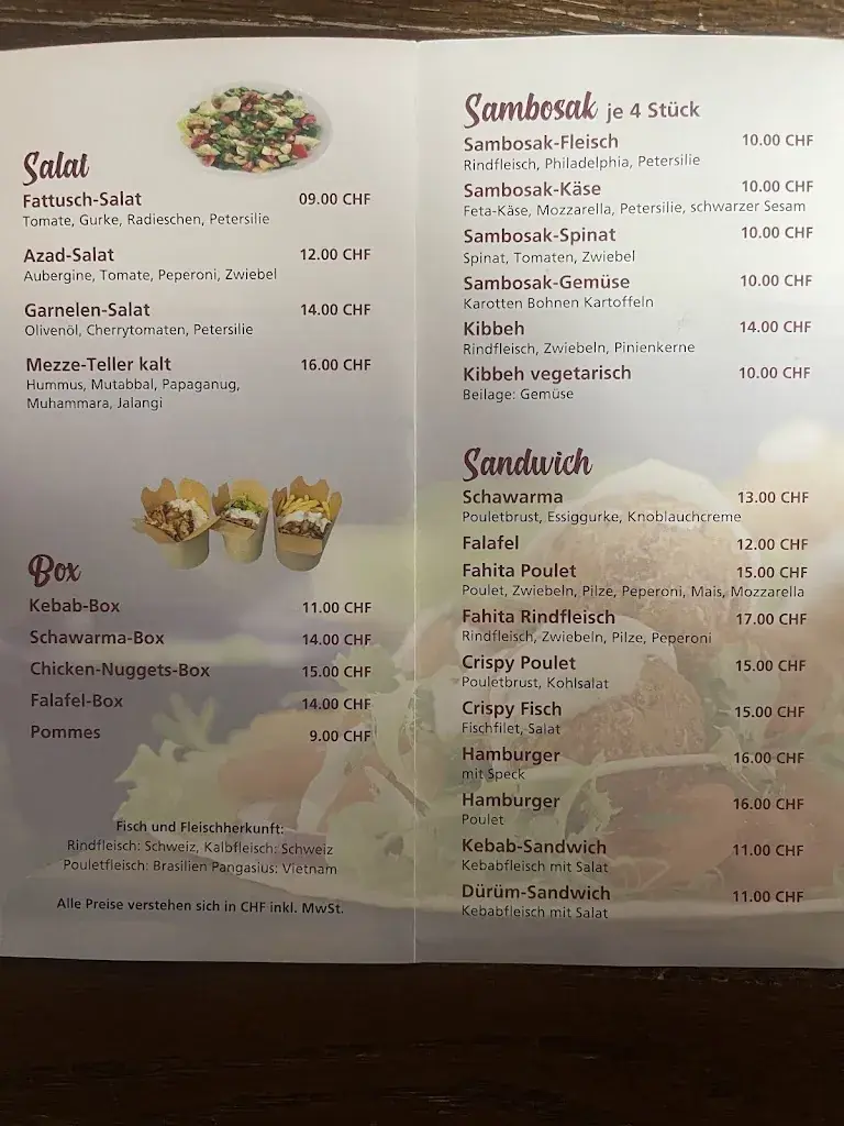 Menu_Restaurant AZADI im Appenzell_Appenzell_image_3