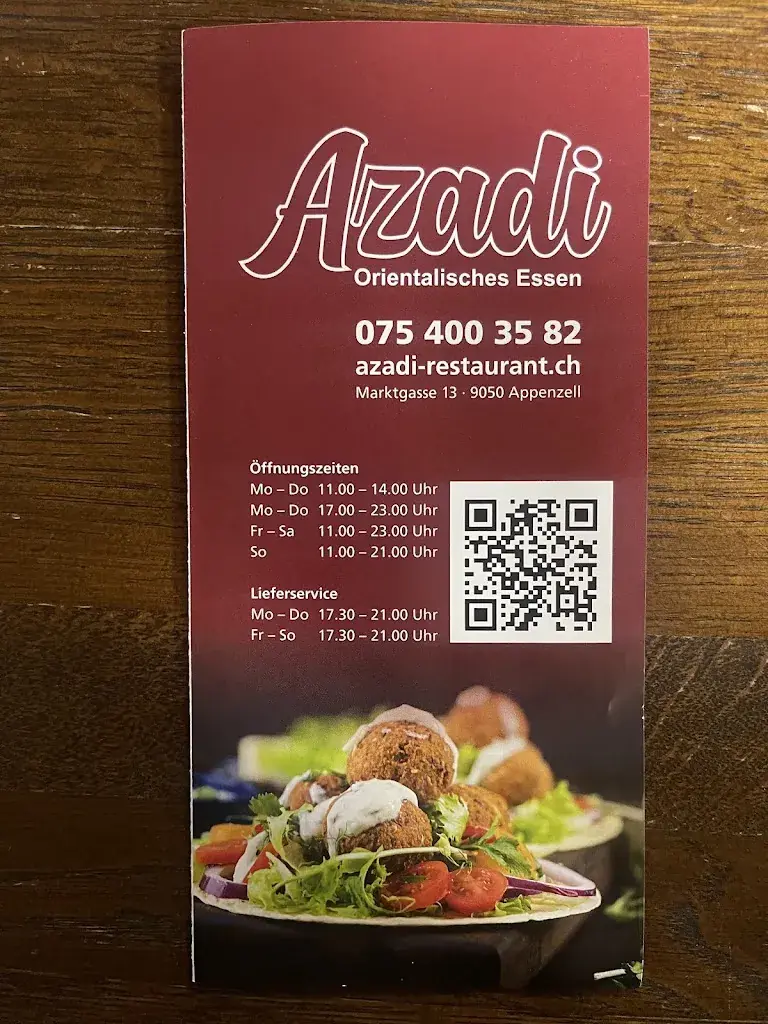 Menu_Restaurant AZADI im Appenzell_Appenzell_image_4