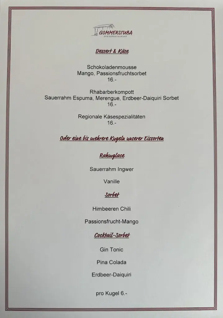 Gommerstuba restaurant in Ernen