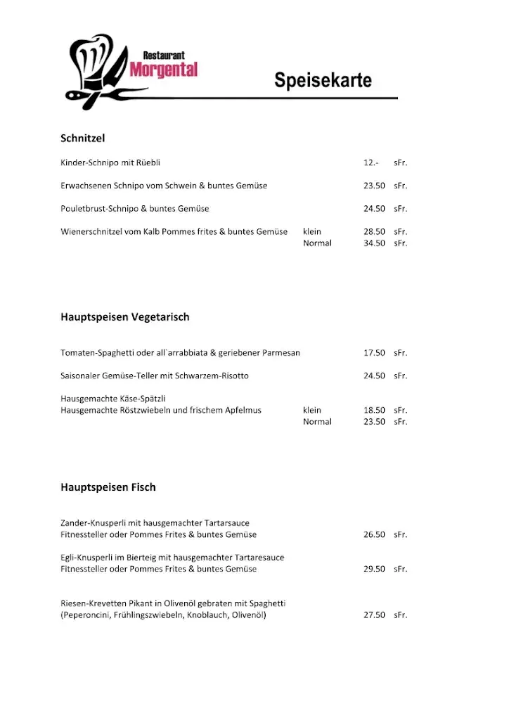 Morgental restaurant in Steinach