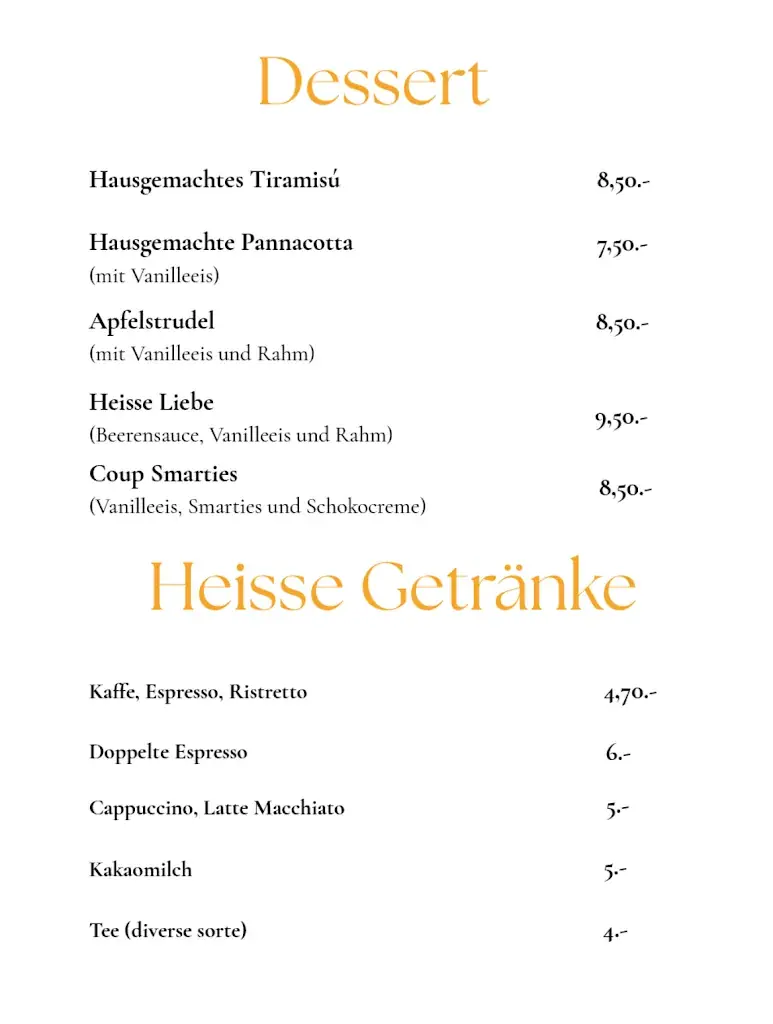 Menü_Al Sole Bar Ristorante_Horn_Bild_4