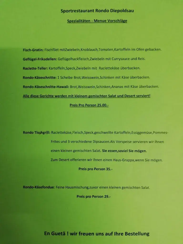 Sportrestaurant Rondo restaurant in Diepoldsau