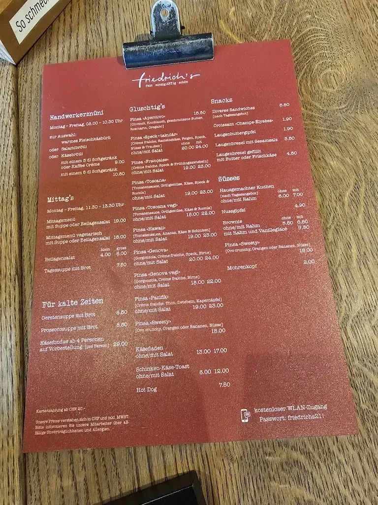 Friedrich's Bistro restaurant à Thal