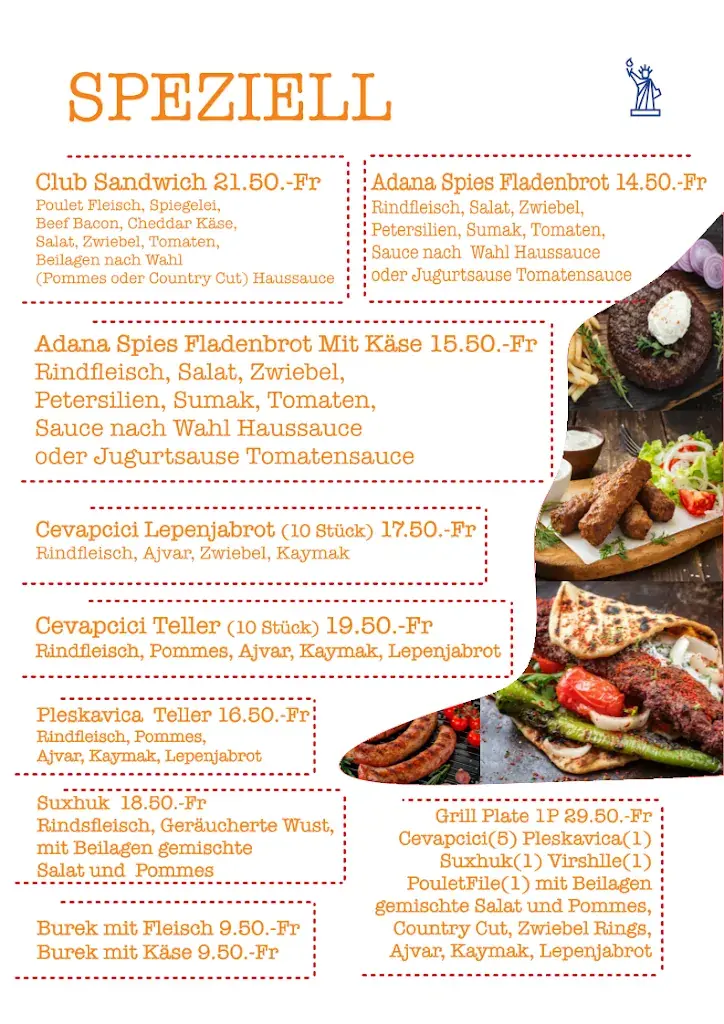 Menu_American Lounge_St. Margrethen_image_1