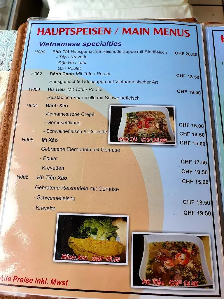 Menü_Pho Saigon Bùi_Liebefeld_Bild_1