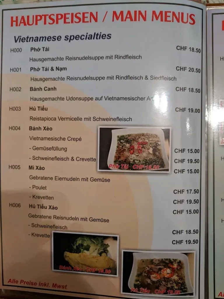 Menü_Pho Saigon Bùi_Liebefeld_Bild_2