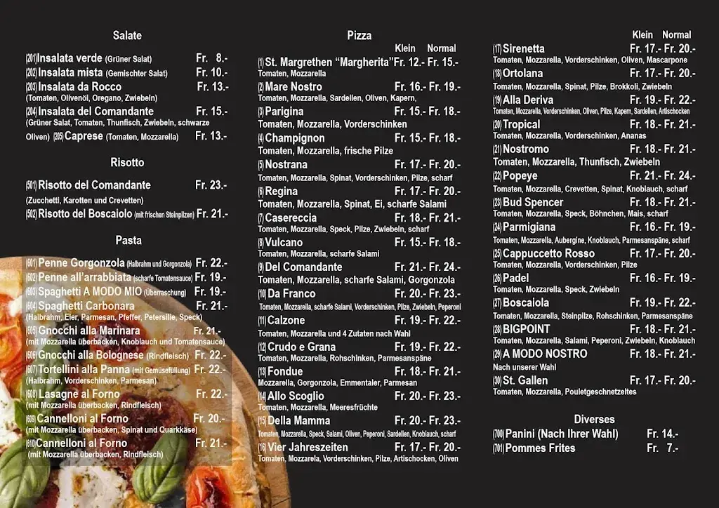 Menu_Dal Comandante GmbH_Bad Ragaz_image_1