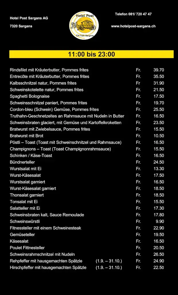 Menu_Hotel Post Sargans AG_Sargans_image_4