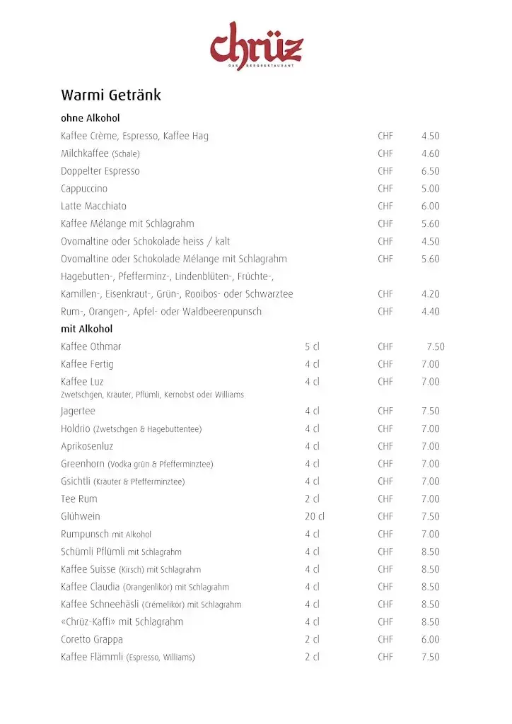 Bergrestaurant Chrüz_Flumserberg_menu_image_1