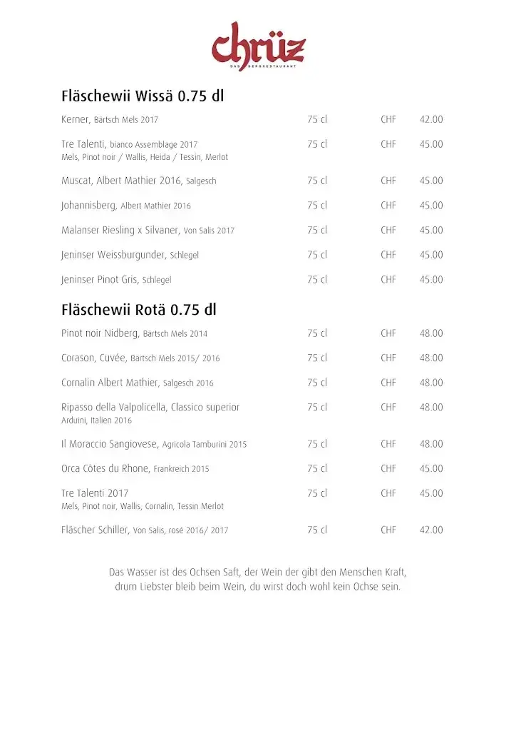Menu_Bergrestaurant Chrüz_Flumserberg_image_4