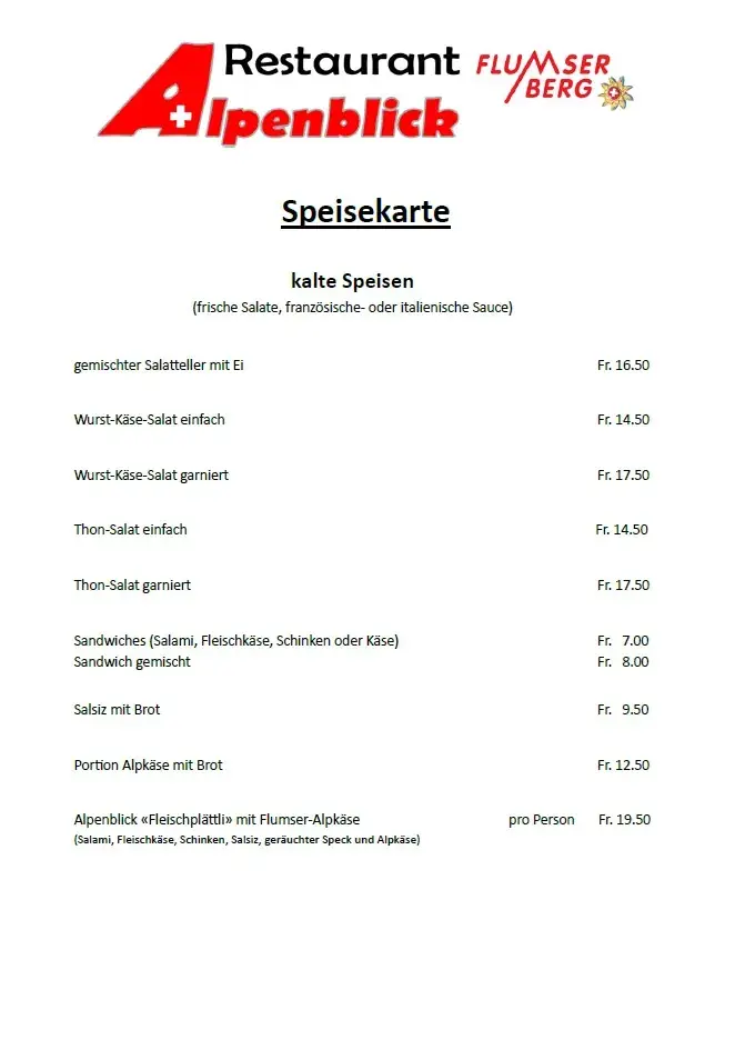 Menu_Restaurant Alpenblick_Flumserberg Tannenheim_imagen_4