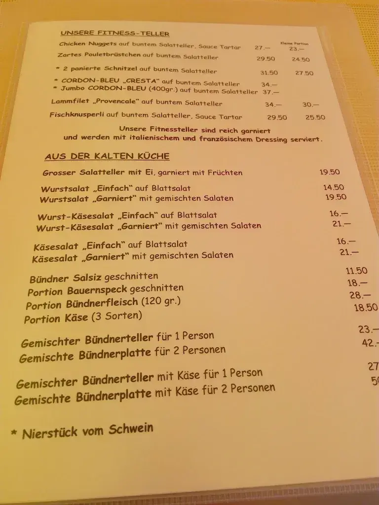 Restaurant Cresta Flumserberg restaurant in Flumserberg