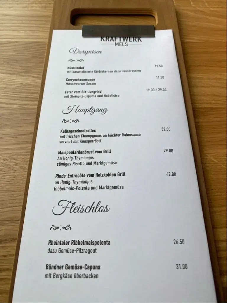 Kraftwerk Mels restaurant à Mels