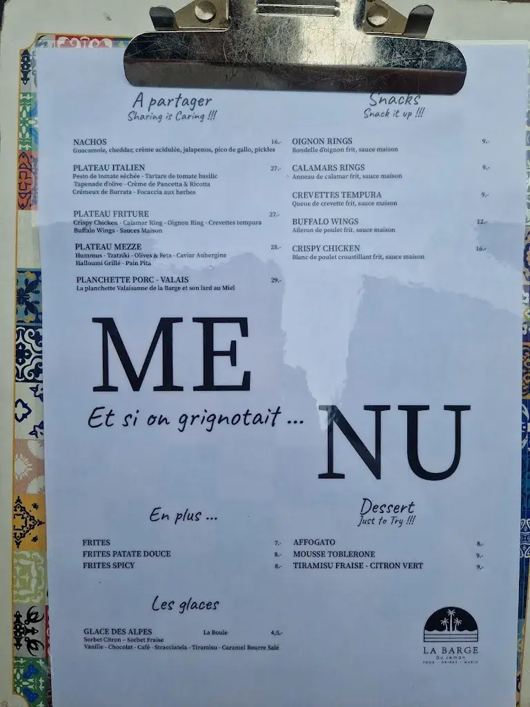 Menu_La Barge du Léman_Le Bouveret_image_2