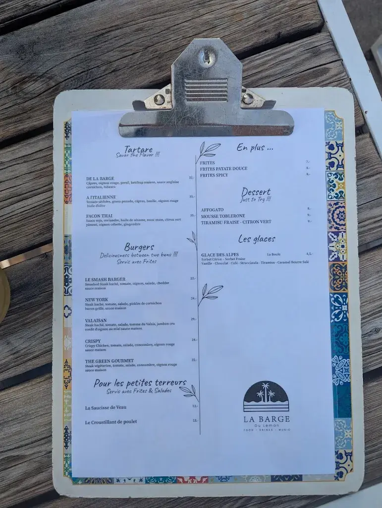 Menu_La Barge du Léman_Le Bouveret_image_3