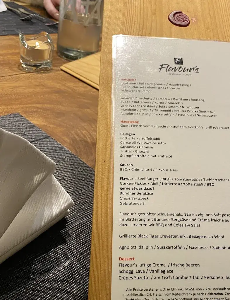 Menu_Flavour's Restaurant_Chur_image_1