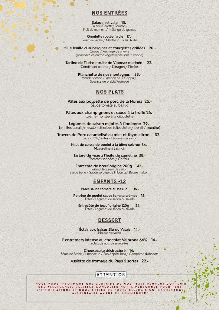 Menü_Le John's_Les Collons_Bild_1