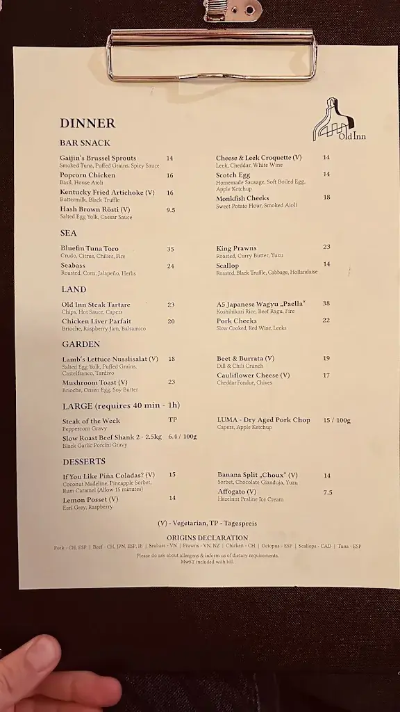 Menu_Old Inn_Zürich_image_2