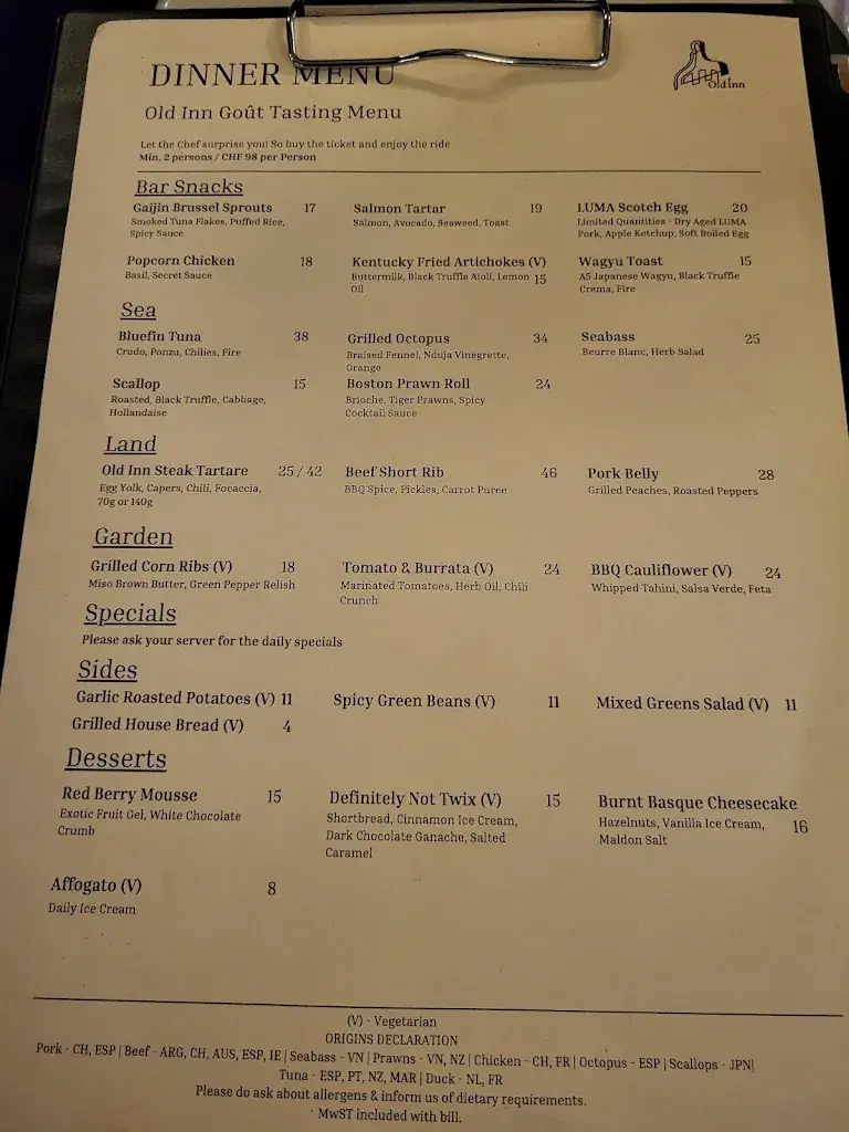 Menu_Old Inn_Zürich_image_3