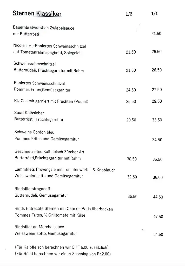 Gasthof Sternen_Bern_menu_image_1
