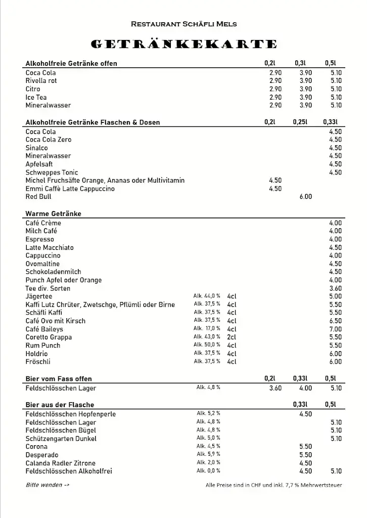 Menu_World Drives Association Hotel Rest. Schäfli_Mels_image_2