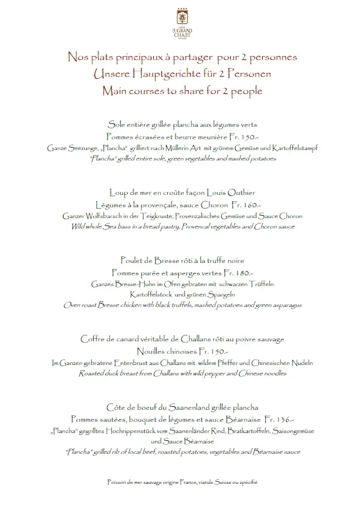 Restaurant La Bagatelle restaurant in Gstaad