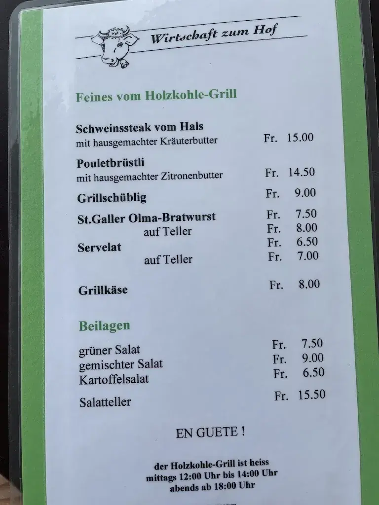 Menü_Wirtschaft zum Hof_Bollingen SG_Bild_2