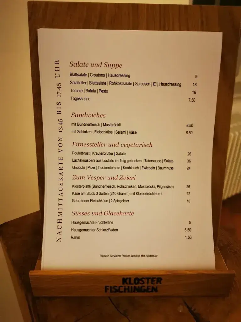 Menu_Kloster Fischingen Restaurant_Fischingen_image_4