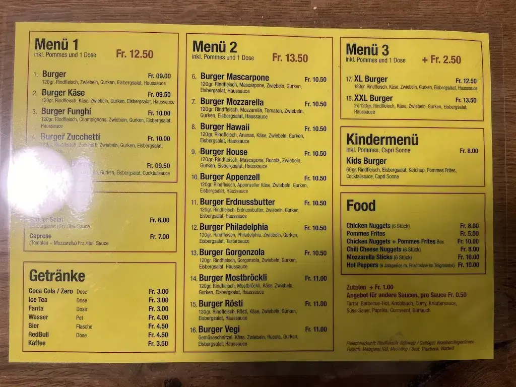 Menü_Burger House_Wattwil_Bild_4