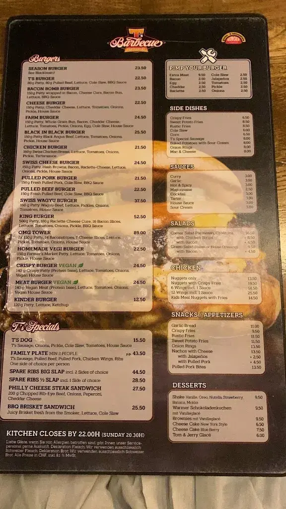 Menu_T's Barbecue Restaurant_Wil_immagine_1