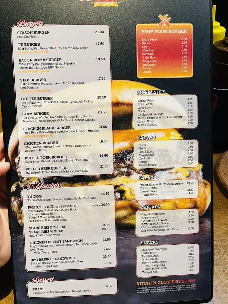 Menu_T's Barbecue Restaurant_Wil_immagine_3