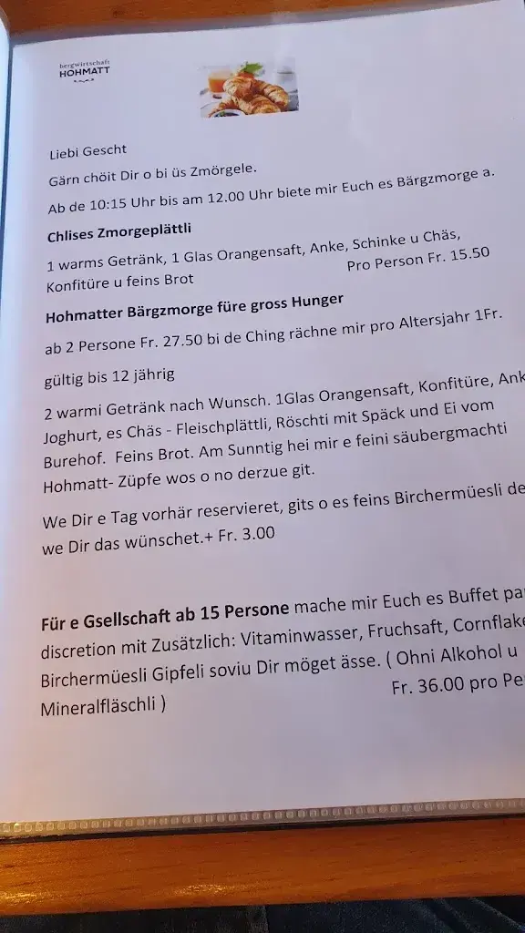 Bergwirtschaft Hohmatt_Magglingen/Macolin_menu_image_1
