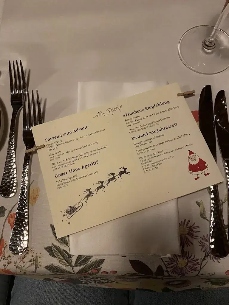 Menu_Restaurant Alter Tobelhof_Zürich_image_1