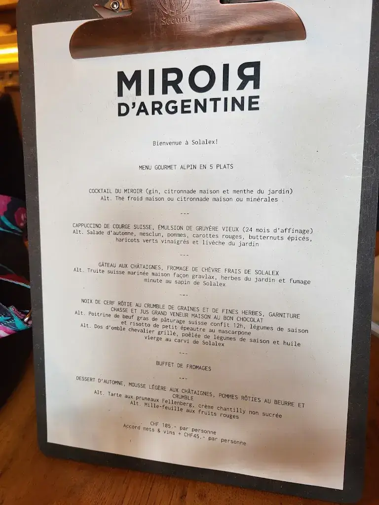 Menu_Restaurant Miroir d'Argentine_Gryon_image_4
