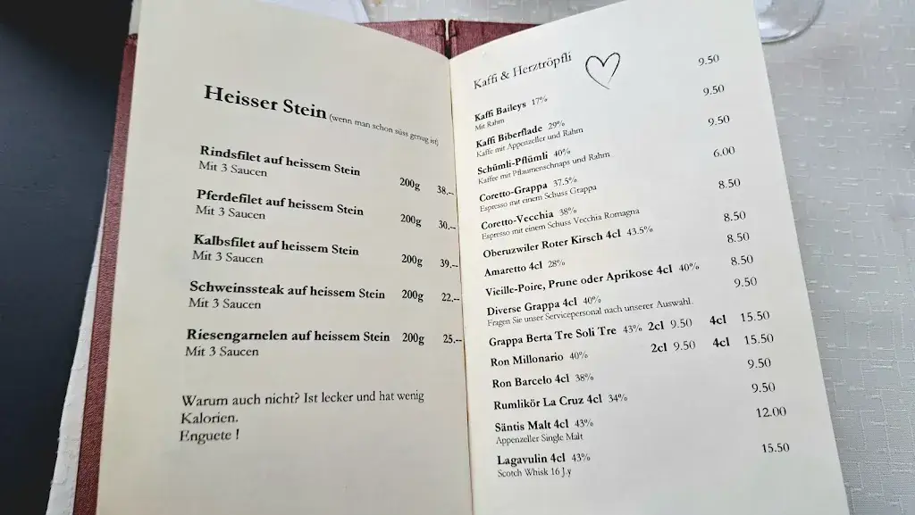 Schützenhaus Heisser Stein restaurant in Oberuzwil