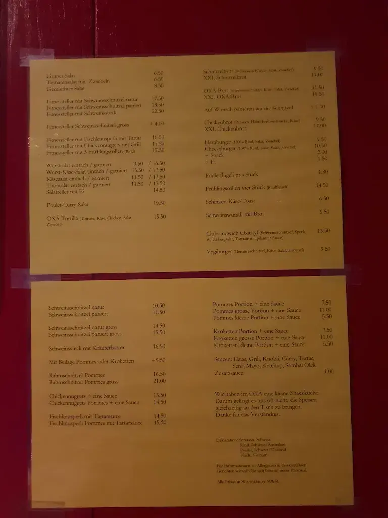 Oxä restaurant in Oberuzwil